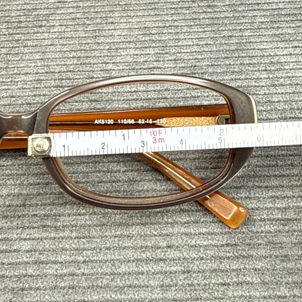 Anne Klein AK5120 Brown Amber Oval Eyeglasses Frames 52-15-130 Womens GlassesY2K